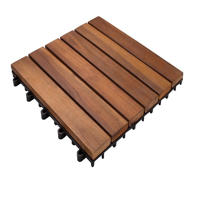 Dřevěná terasová dlaždice Akácie 30x30cm