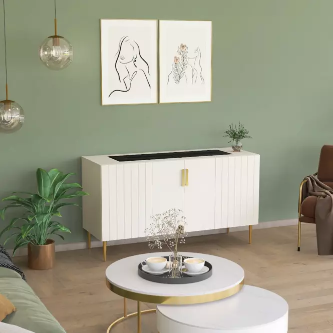 Elektrický krb Prins 1000 béžový