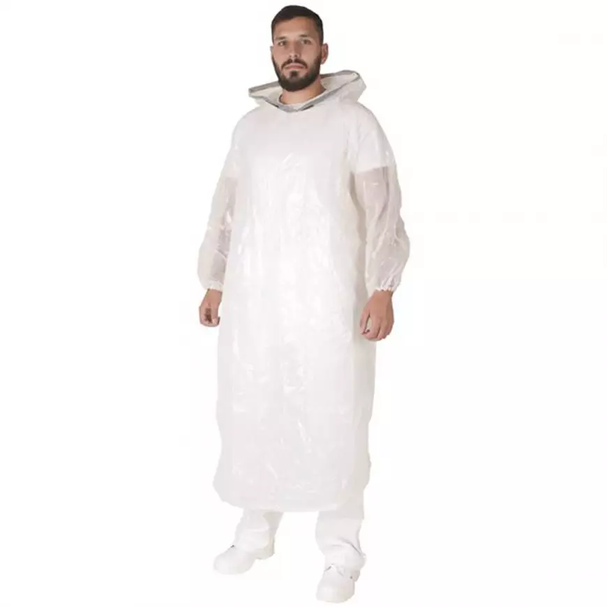Jednorázová pe pláštěnka Ardon®Mike bílá