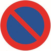 Symbol Zákaz stání, 92x92 mm fólie
