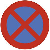 Symbol Zákaz zastavení 150x150 mm fólie