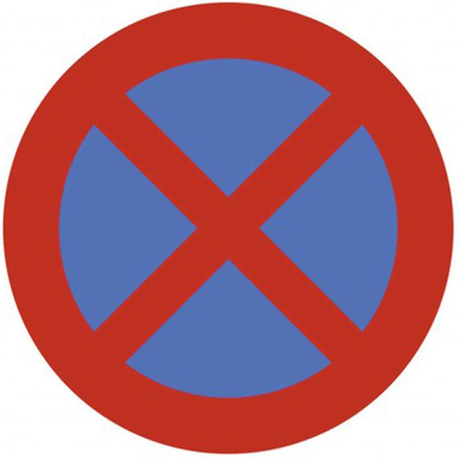 Symbol Zákaz zastavení 150x150 mm fólie