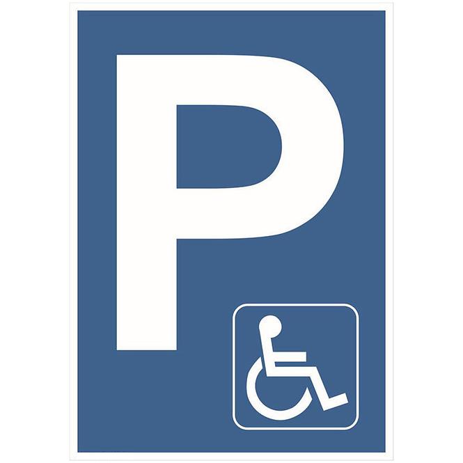 Vyhrazené parkoviště pro invalidy 210x297 mm formát A4 plast