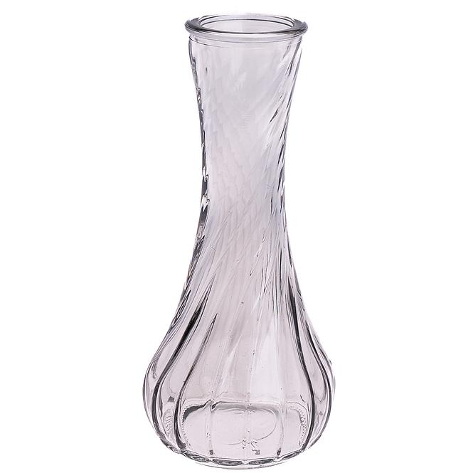 Skleněná váza světle šedá 15.2cm