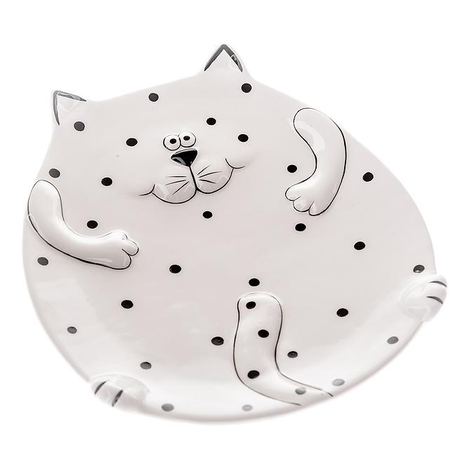 Keramický talíř- kočka