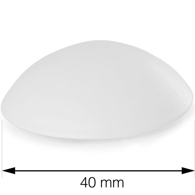 Dveřní zarážka průměr 40 mm samolepicí bílá 6 ks