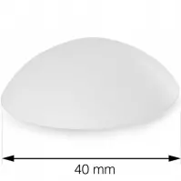 Dveřní zarážka průměr 40 mm samolepicí bílá 6 ks