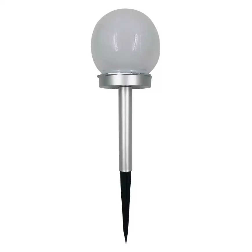 Solární svítidlo KULKA RGB 10CM SILVER EKO0613