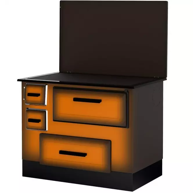 Kuchyňská kamna Alfa 55 Eco De Lux 6 kW pravá
