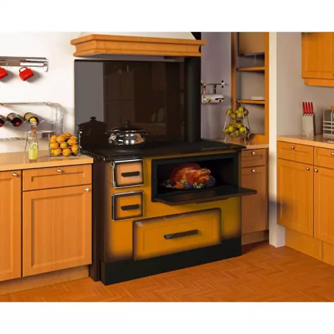 Kuchyňská kamna Alfa 55 Eco De Lux 6 kW pravá