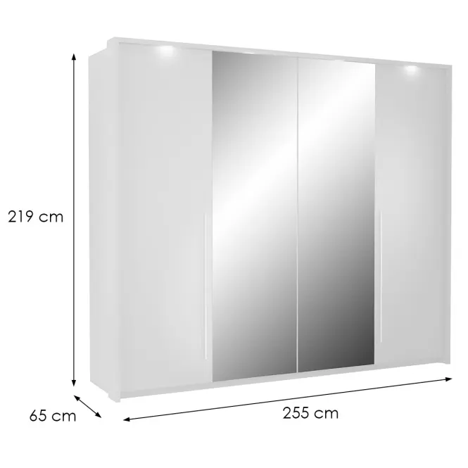 Šatní skříň Brema 255 bílá