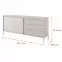 Komoda Senso C 187 2D3S beige,2