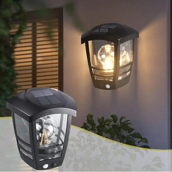 Solární nástěnné svítidlo se senzorem pohybu 46822 Black K1