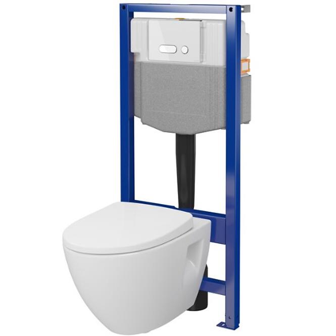 Podomítkový WC set Set B996 50 Moduo Plus Oval ovládací tlačítko chrom