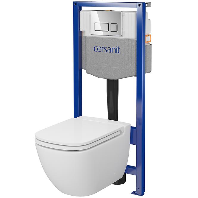 Podomítkový WC set Caspia B981 ovládací tlačítko mechanické chrom 