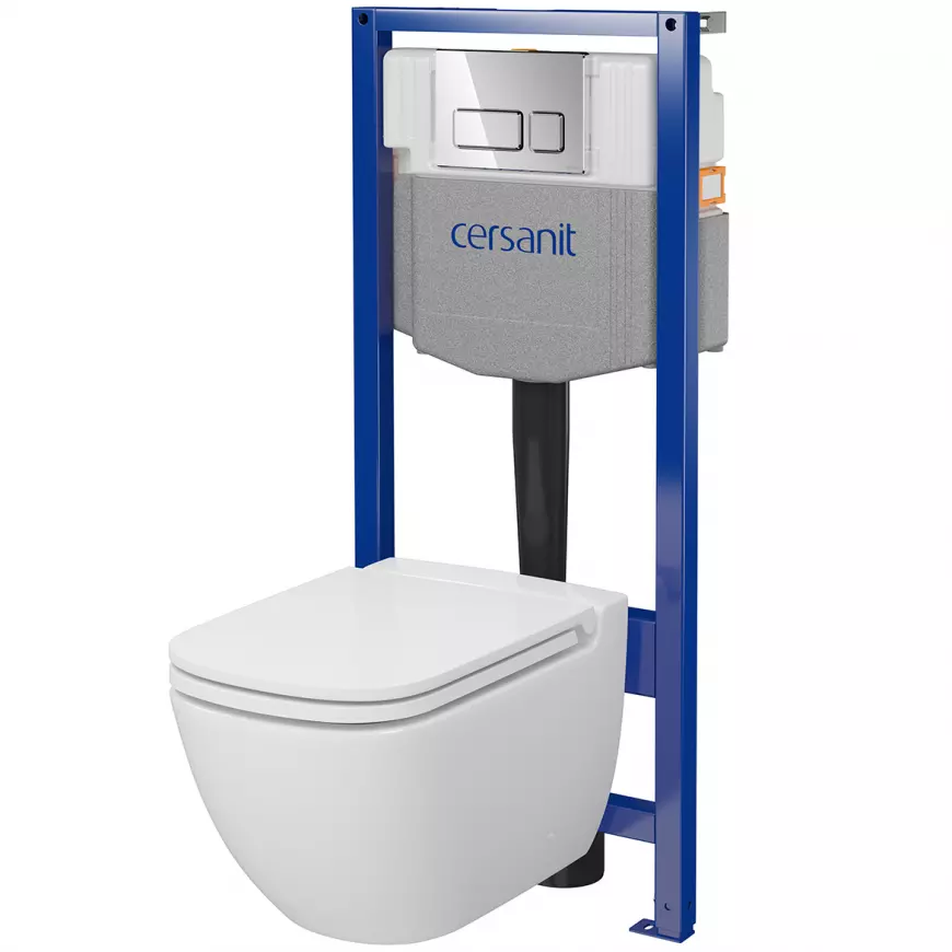 Podomítkový WC set Caspia B981 ovládací tlačítko mechanické chrom