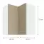 Kuchyňská Skříňka LARA CAPPUCCINO 60X60 GN-72 2F (90°),2