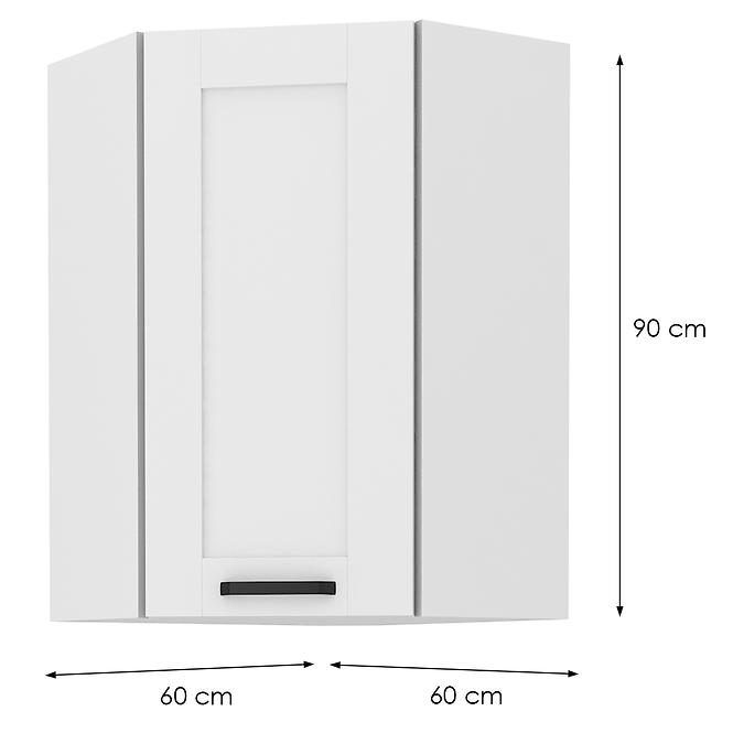 Kuchyňská Skříňka LUNA BÍLÝ/BÍLÝ 60X60 GN-90 1F (45°)