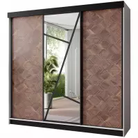 Šatní skříň Vena 250 bílá + art deco