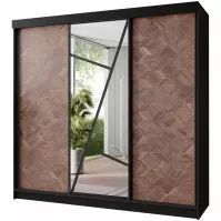 Šatní skříň Vena 250 černá + art deco