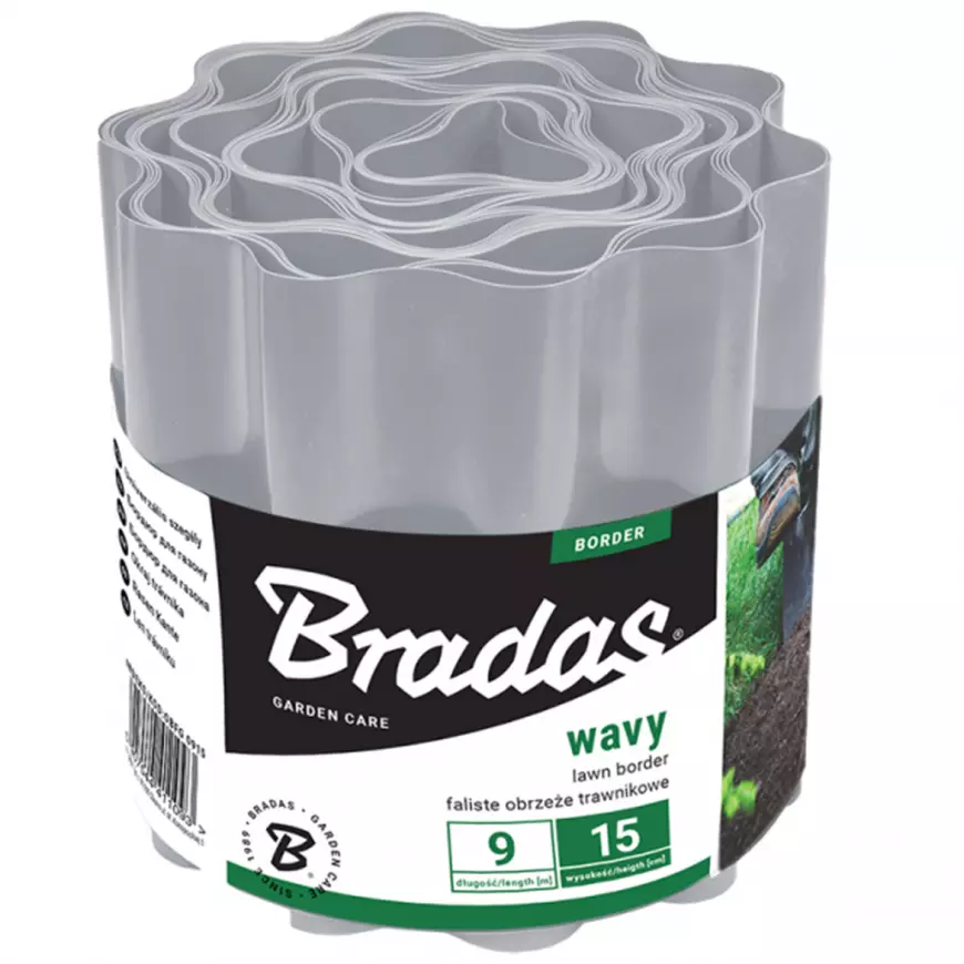 Baumax.cz: Skrytý obrubník vlnitý 9 m x 20 cm světle šedý OBFLGY0920