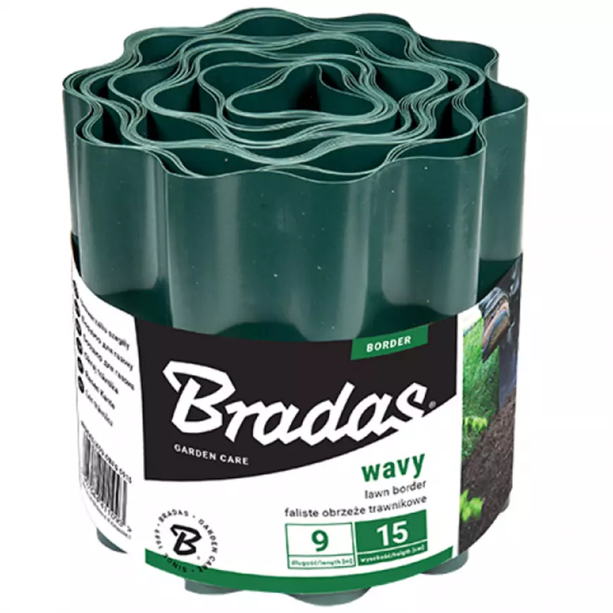 Baumax.cz: Skrytý obrubník vlnitý 9 m x 20 cm zelený OBFG0920