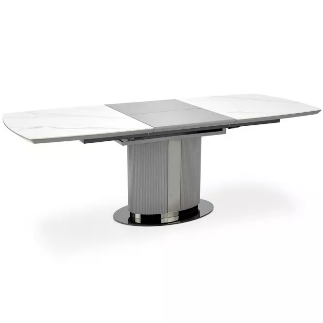 Stůl Dancan 90x160 keramika/mdf – mramor/popiel