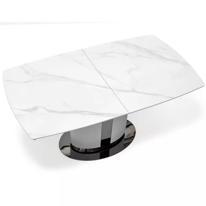 Stůl Dancan 90x160 keramika/mdf – mramor/popiel