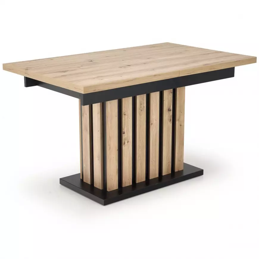 Stůl Lamello 80x130 talíř – dub artisan/černá