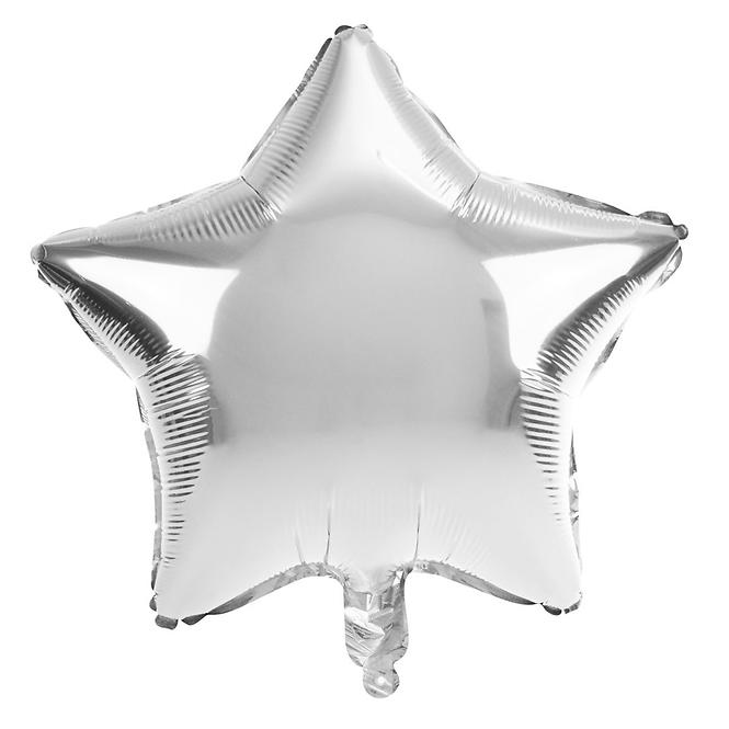 Nafukovací balón hvězda velká stříb.  61Cm