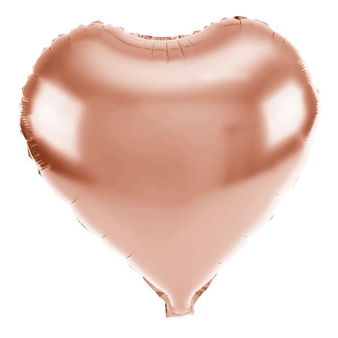 Nafukovací balón srdce zlatorůžové 45cm
