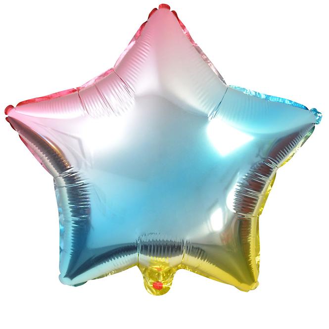 Nafukovací balón duhový hvězda 45cm/40cm