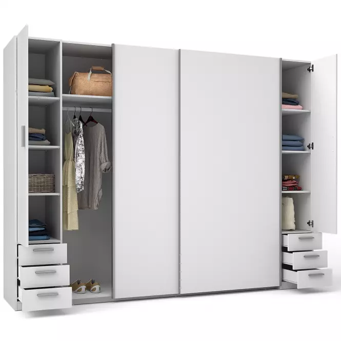 Šatní skříň Store 2D+2D II21-B bílá
