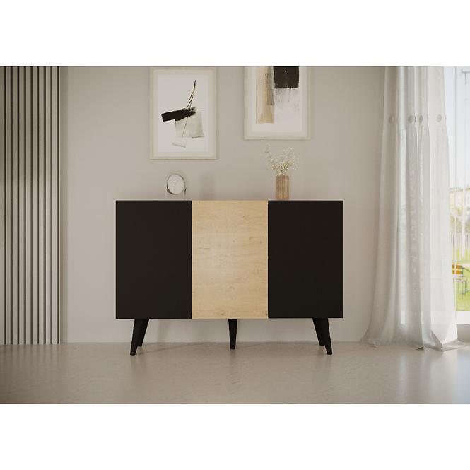 Komoda 120 Toronto Artisan/Černá,6
