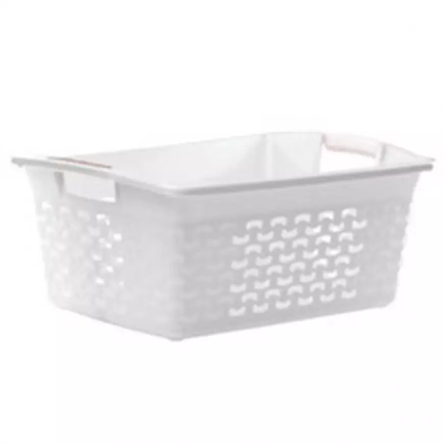Prádelní koš obdelník Cotton 30l bílá antik