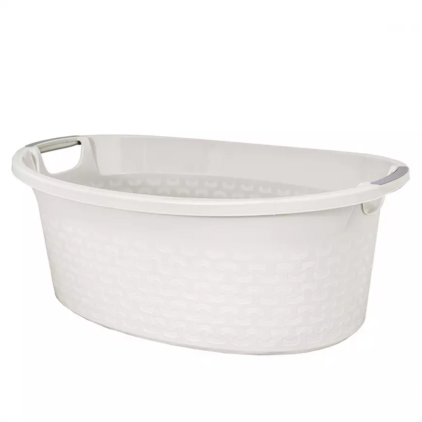 Miska ovál Cotton 40l bílá antik