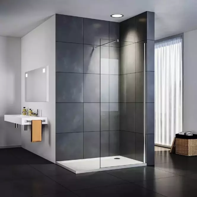 Sprchová zástěna WALK-IN Soft 60 x 195 chromový profil,4
