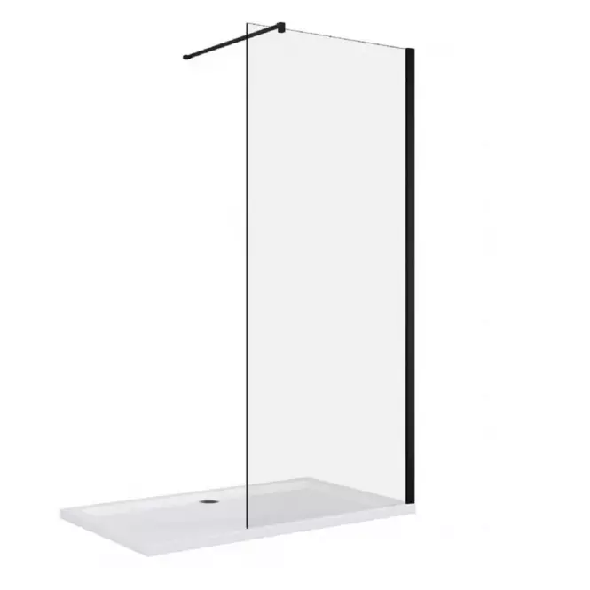 Sprchová zástěna WALK-IN Fiord 110 x 195 černý profil