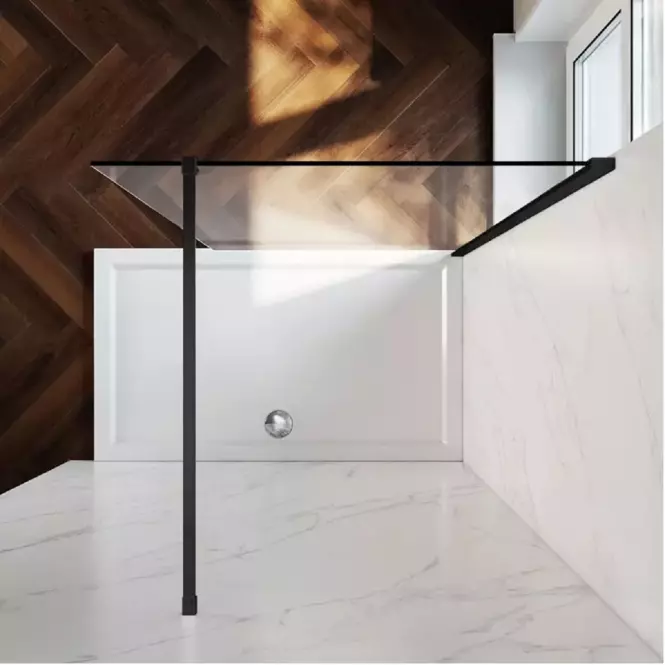 Sprchová zástěna WALK-IN Fiord 110 x 195 černý profil,4