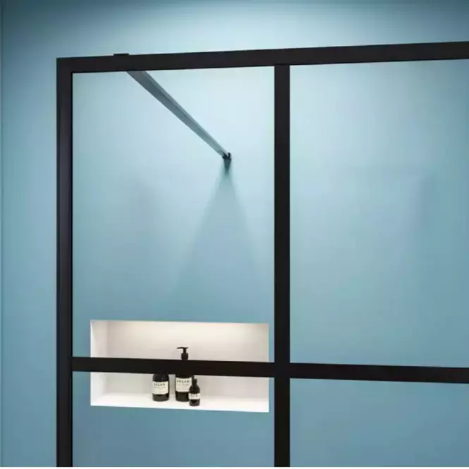 Sprchová zástěna WALK-IN Metro 140x195 black,5