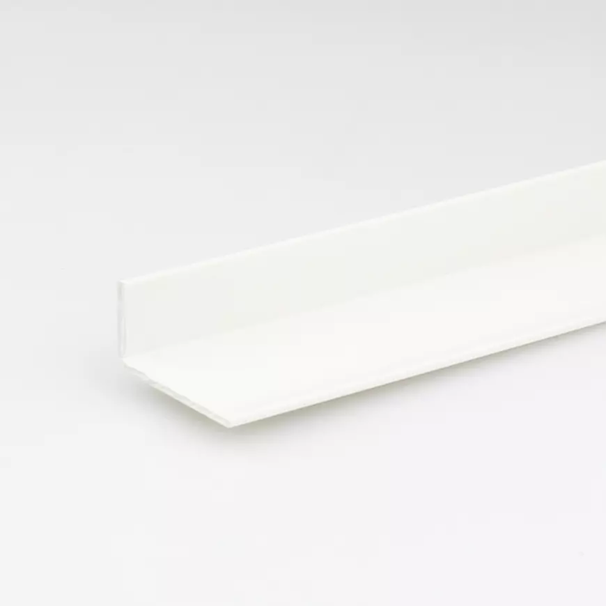 Profil uholníkový PVC bily lesk 10x40x1000