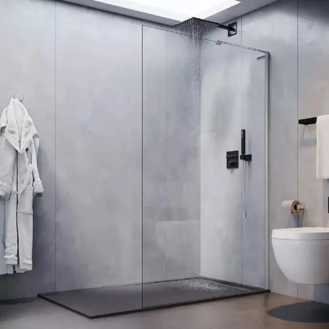 Sprchová zástěna WALK-IN PIK chrom 120x195