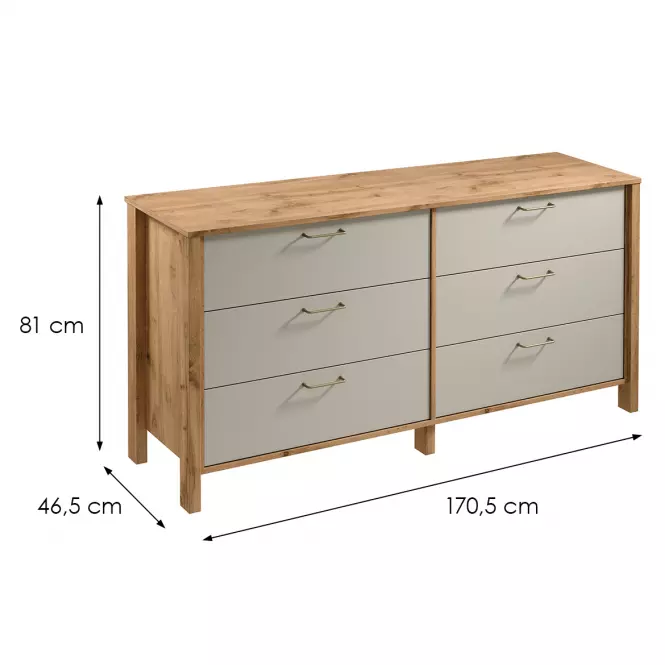 Komoda Indygo K6S dub wotan-beige,2