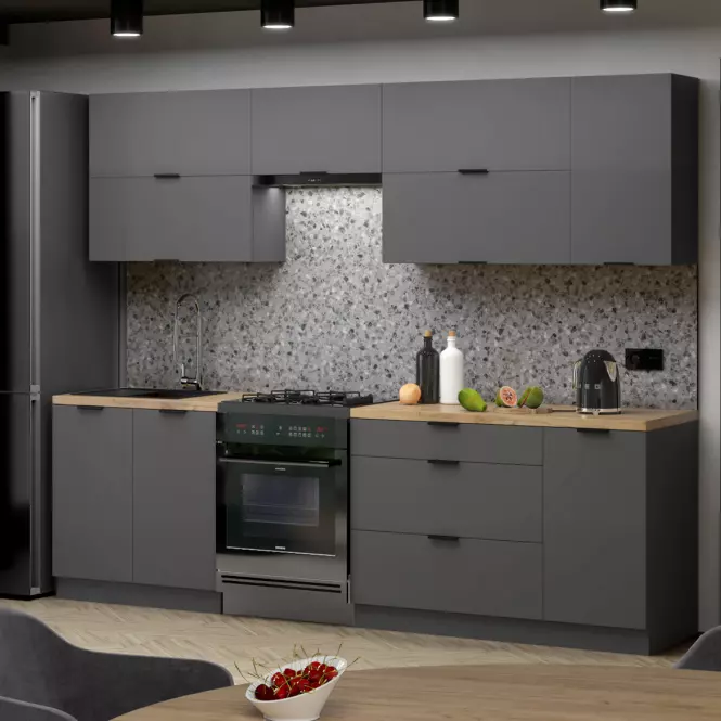 Kuchyňská Skříňka LOFT II D80 grafit,4