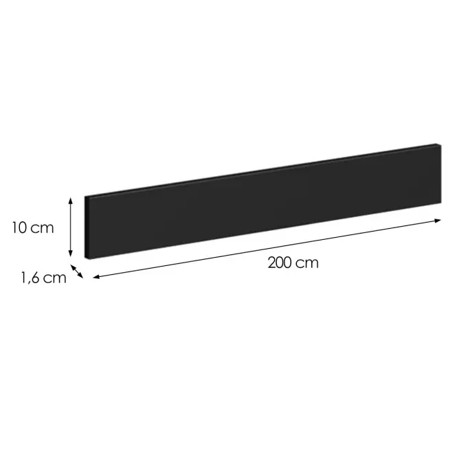 Sokl Industry 200 cm černá,2