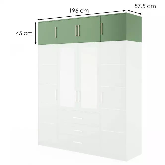 Nástavec skříň Bali 2 D4  zelená,2
