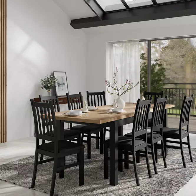 Stůl Agat 160+2x40 artisan/černá