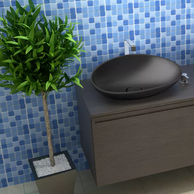 Umyvadlo na desku Brucco Black