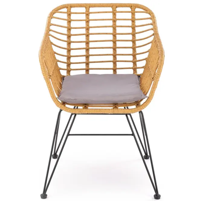 Židle K541 popelavě šedá/přírodní