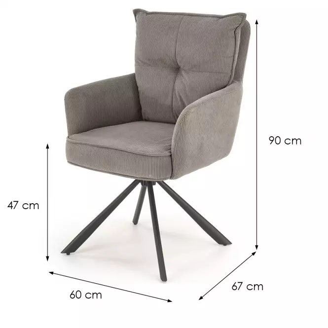 Židle K528 popelavě šedá